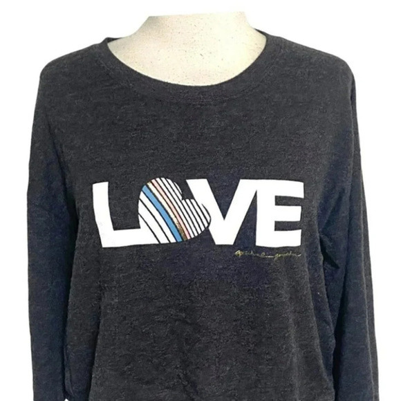 Spiritual Gangster L gray LOVE‎ long sleeve sweatshirt - Picture 2 of 7
